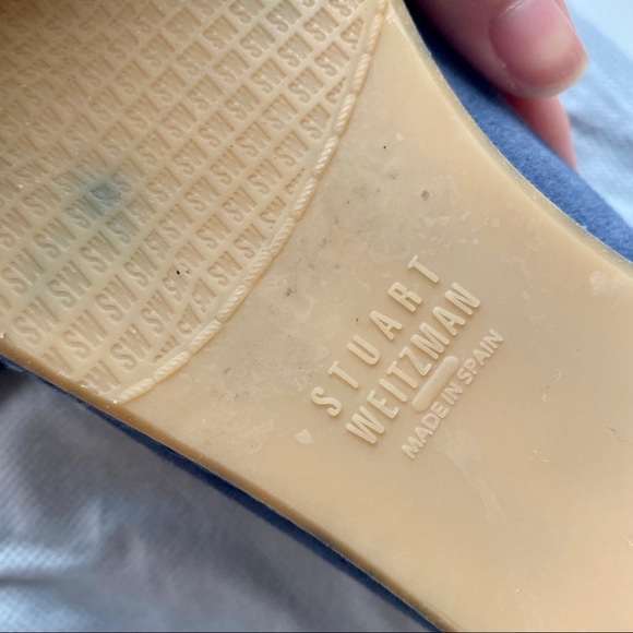 Stuart Weitzman denim blue loafers in suede - Picture 5 of 8